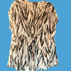 George black and white printed blouse XXL